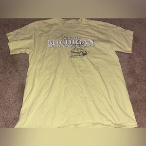 Michigan Yellow Graphic T-Shirt The Great Lakes State